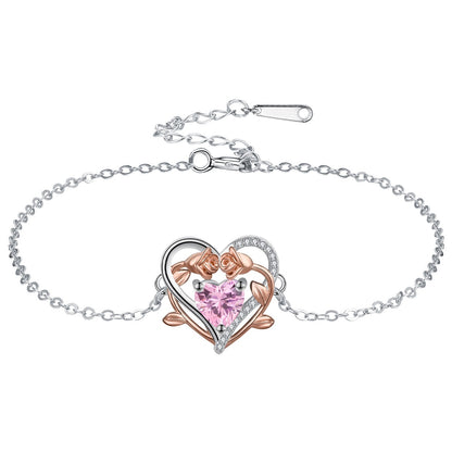 Bracciale cuore rosa