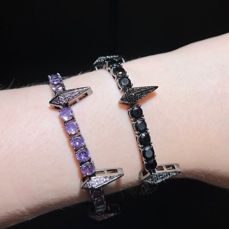 Bracciale Punk con Strass