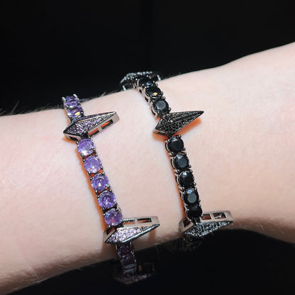 Bracciale Punk con Strass