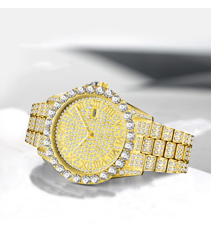 Orologio da uomo tempestato di strass