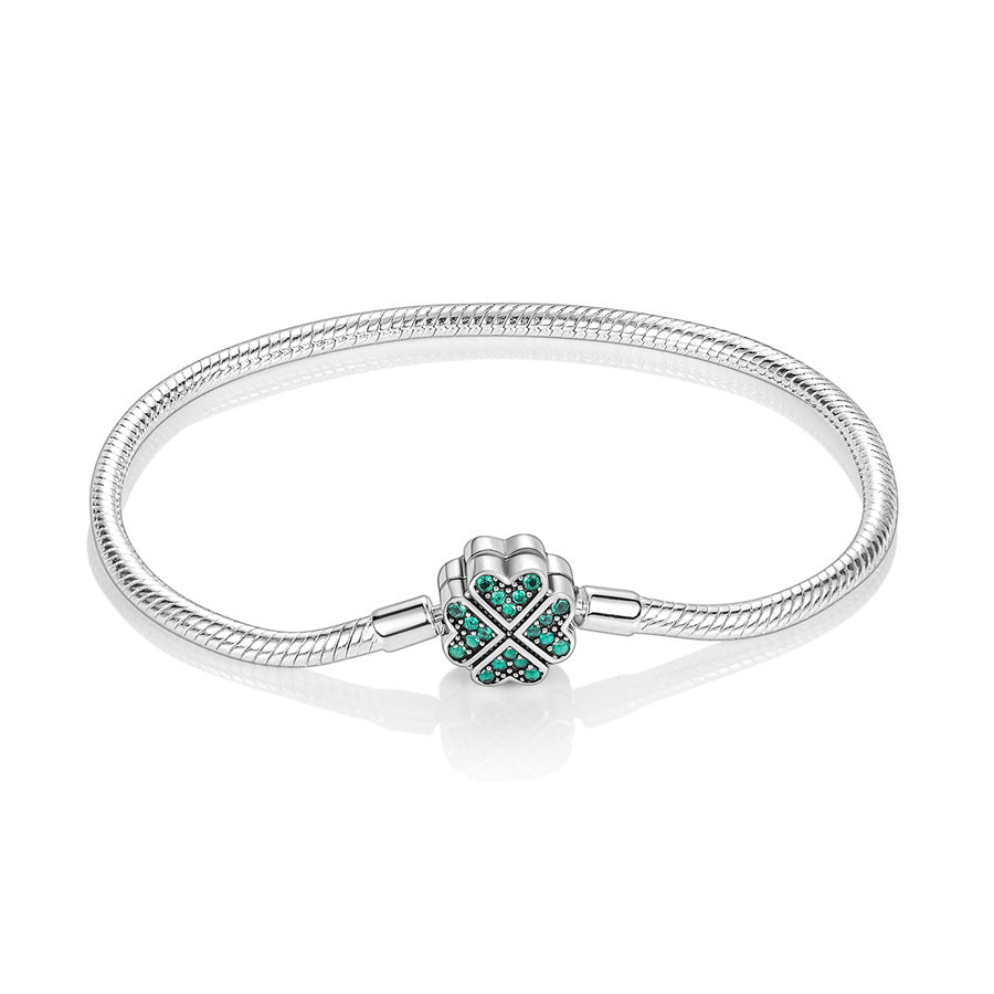 Bracciale intrecciato cuore argento 925