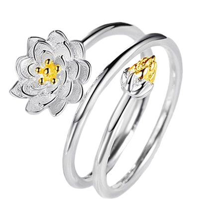 Anello loto in argento