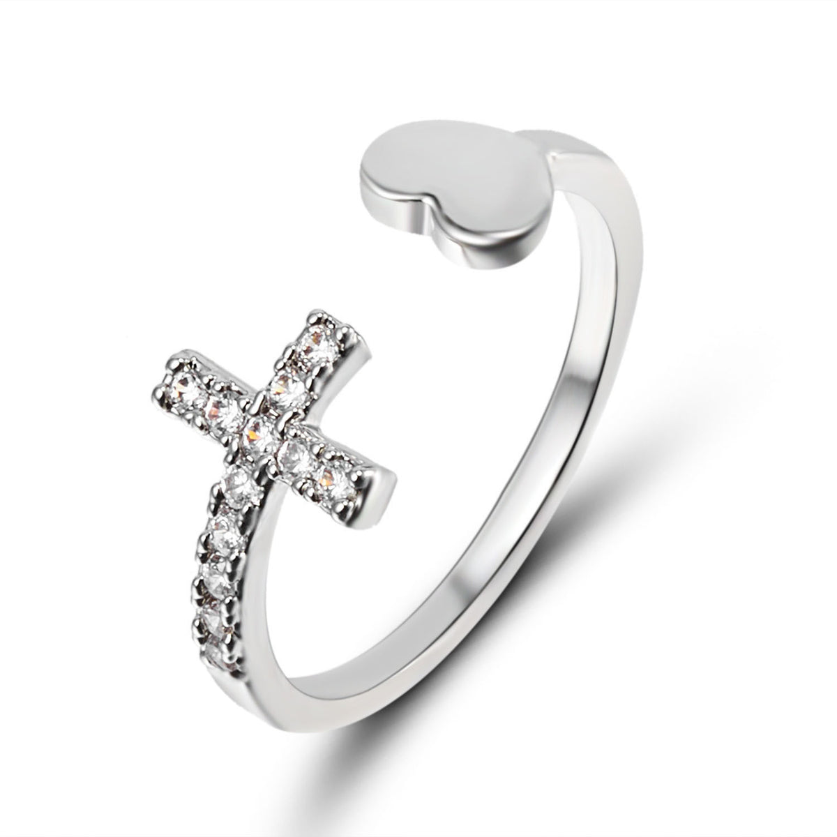 Anello croce diamante