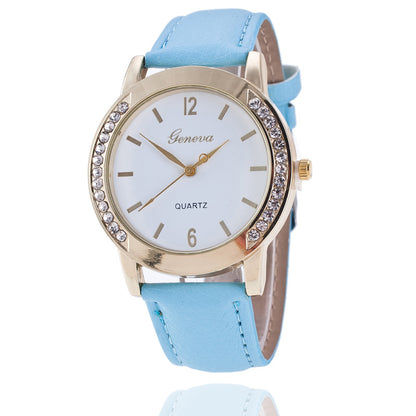 Orologio quarzo con diamanti Geneva