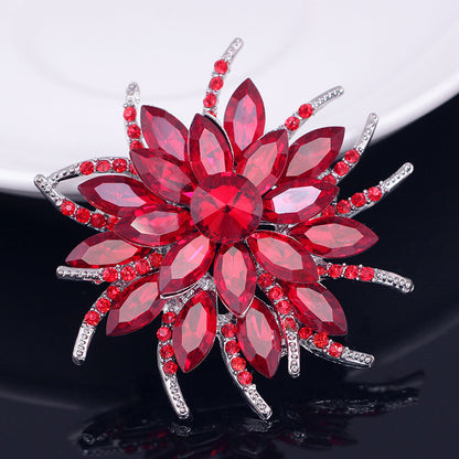 Spilla fiore cristallo vintage