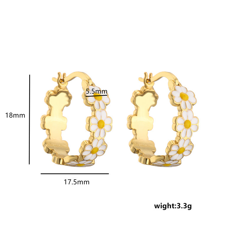 Set collana e orecchini crisantemo