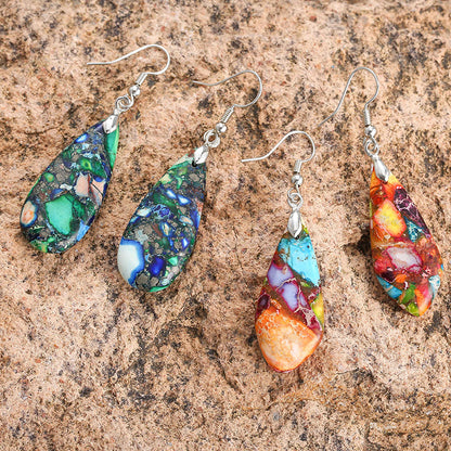 Orecchini pietra goccia
