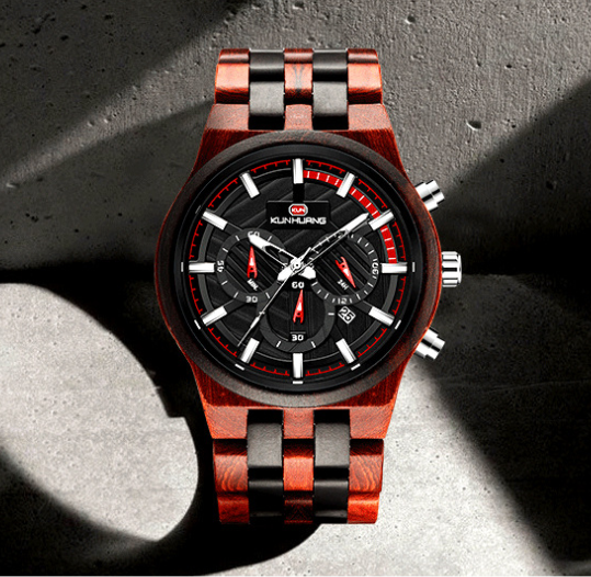 Orologio in legno al quarzo grande