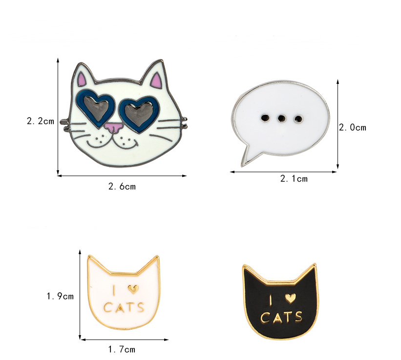 Spilla gatto cartoon gocciolante
