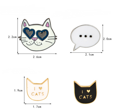 Spilla gatto cartoon gocciolante