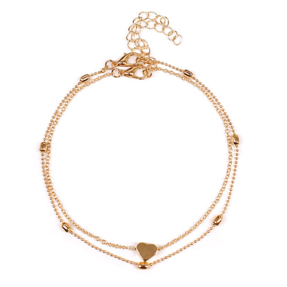 Cavigliera perline cuore
