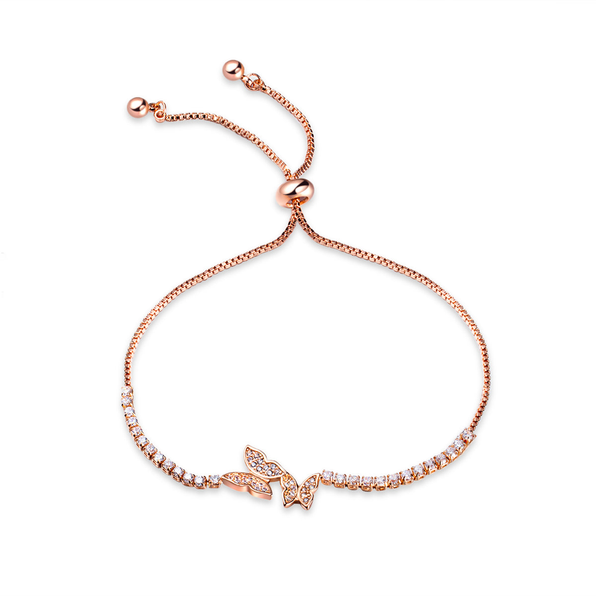 Bracciale farfalla oro rosa