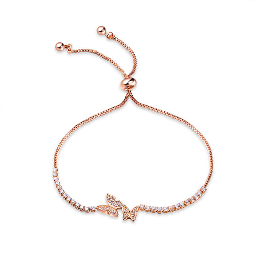 Bracciale farfalla oro rosa