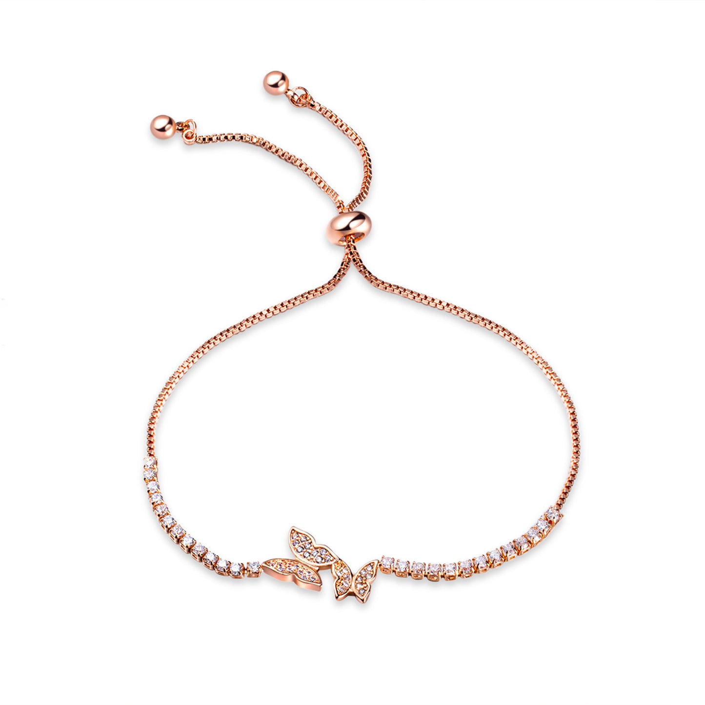 Bracciale farfalla oro rosa
