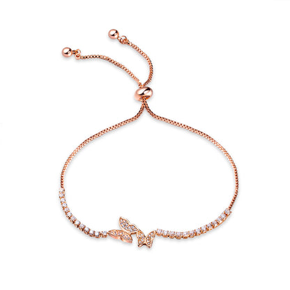 Bracciale farfalla oro rosa