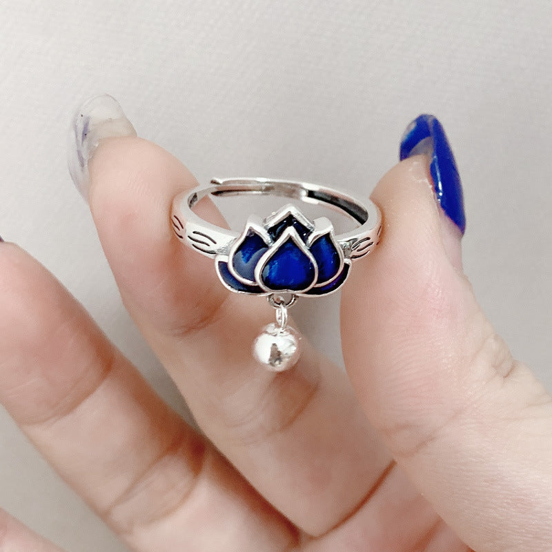 Anello loto argento