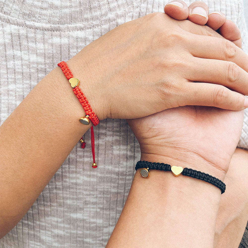 Bracciale intrecciato cuore acciaio