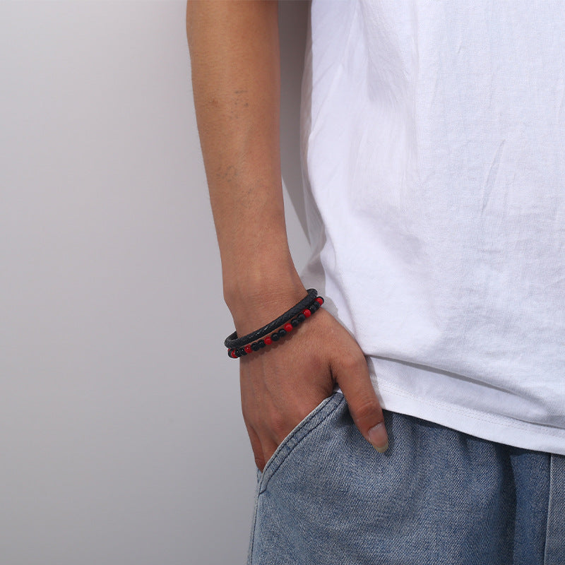 Bracciale occhio di tigre intrecciato