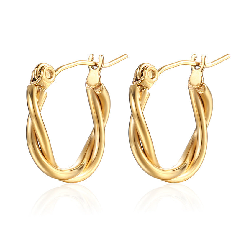 Orecchini twist placcati oro