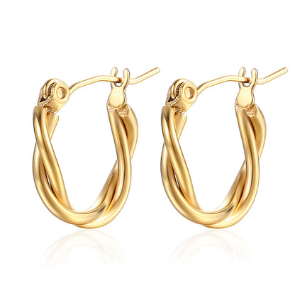 Orecchini twist placcati oro
