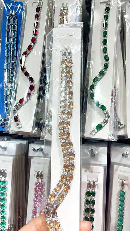 Braccialetto Zirconi Colorati Cristallo