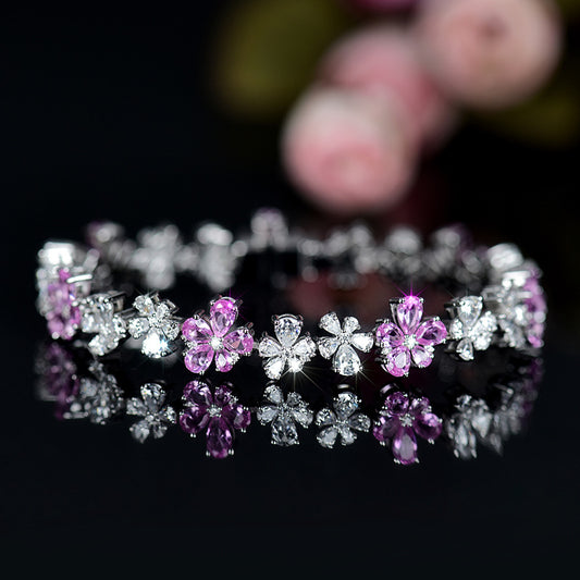 Bracciale Fiore di Ciliegio Zircone