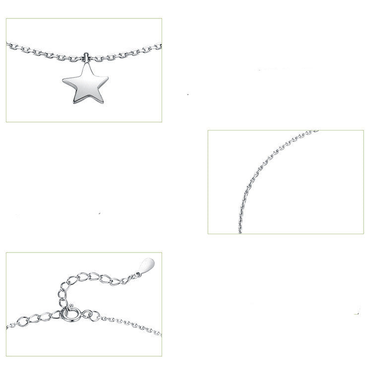 Cavigliera argento pentagramma