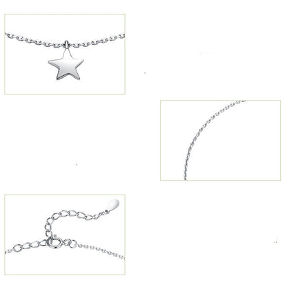 Cavigliera argento pentagramma