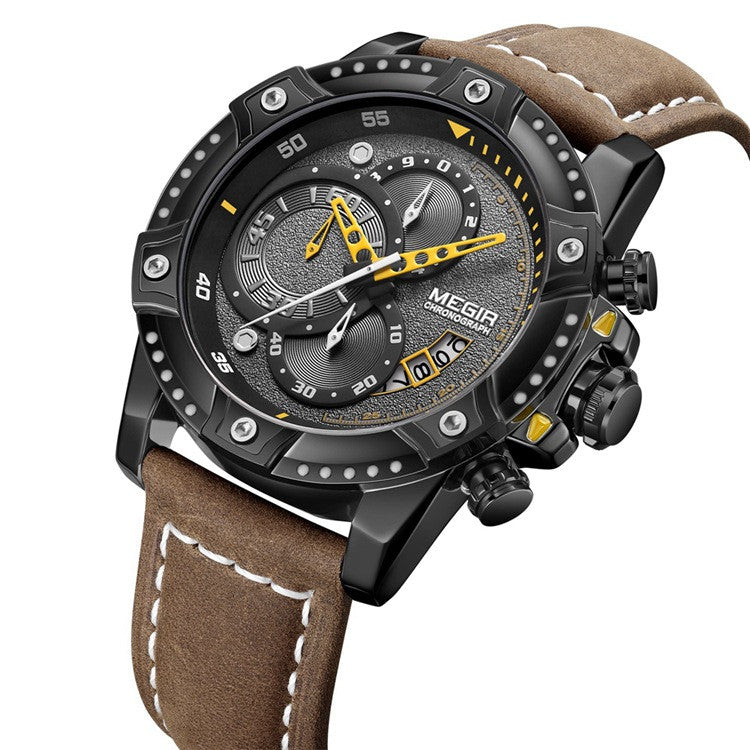 Orologio casual in pelle