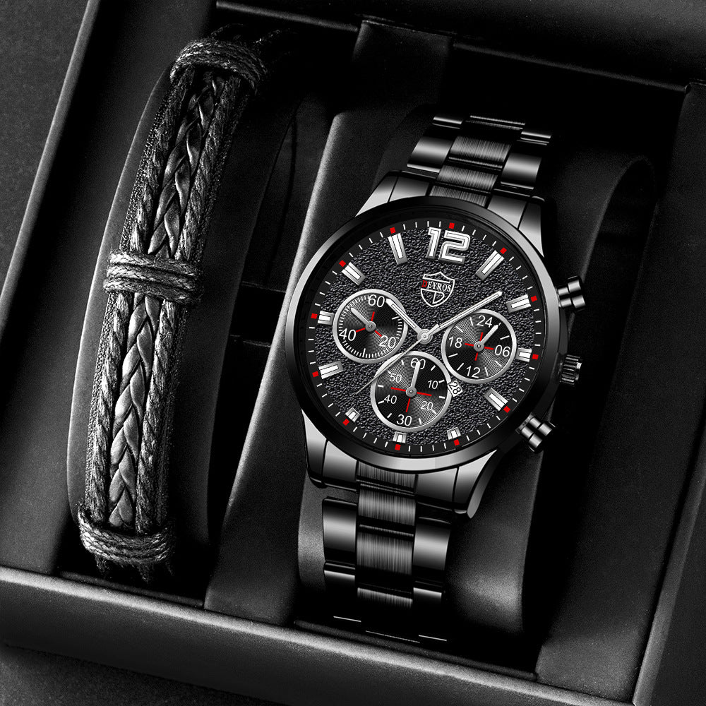 Orologio uomo con calendario acciaio inossidabile