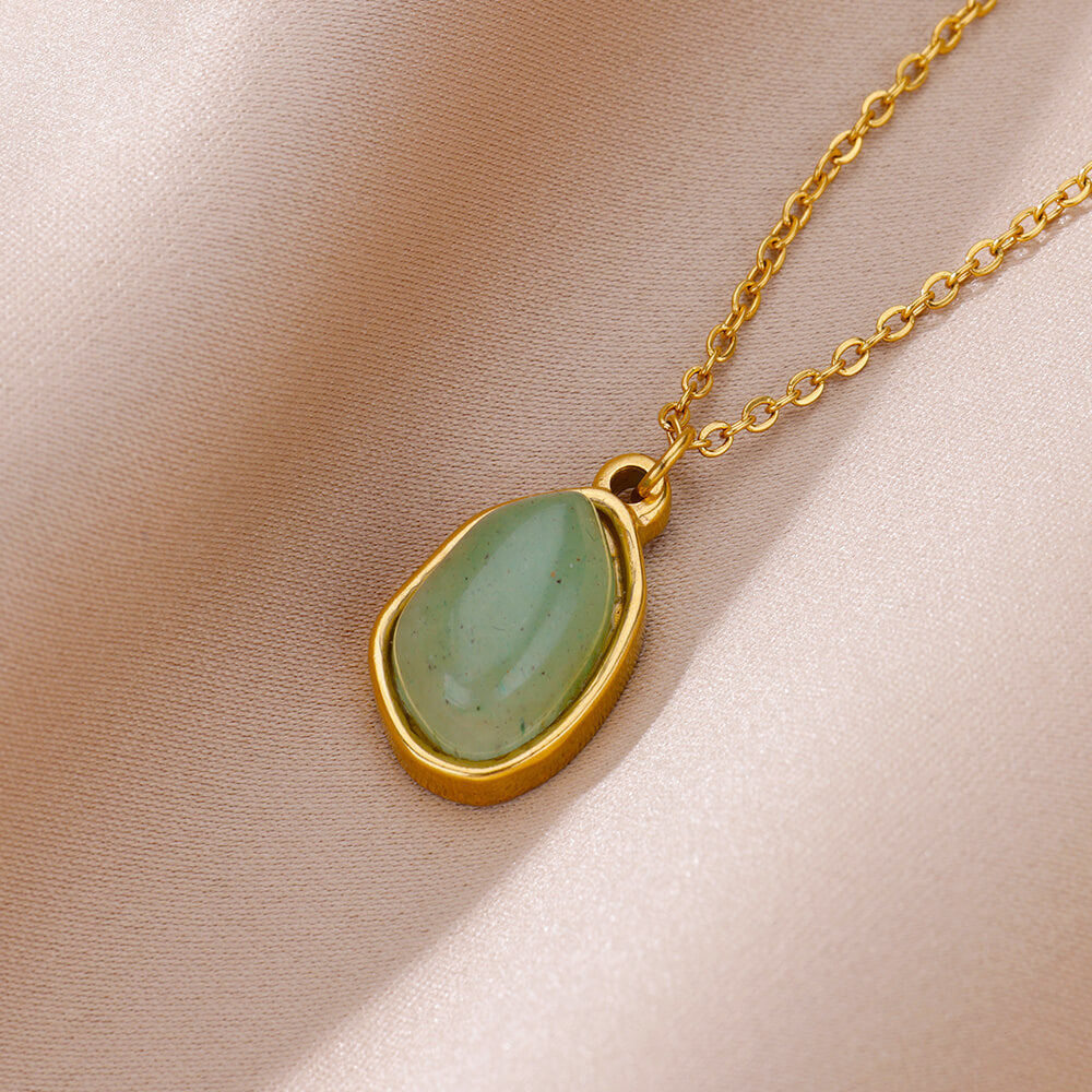 Collana Pendente Geometrico Verde