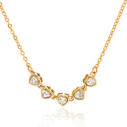 Collana con zirconi cuore