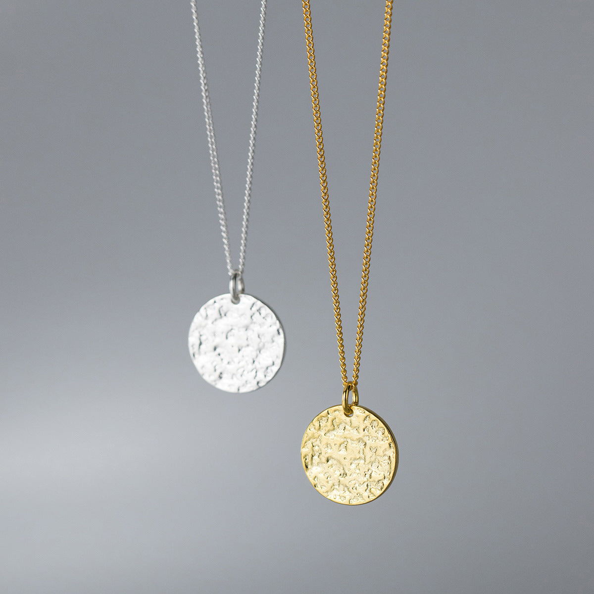 Collana Argento Tonda Geometrica