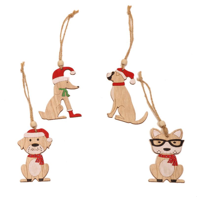 Pendente albero di Natale in legno