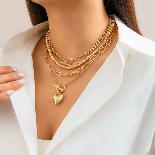 Collana cuore geometrica