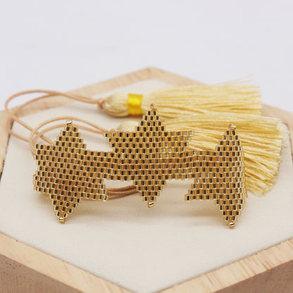 Bracciale bohemien esagonale nappa