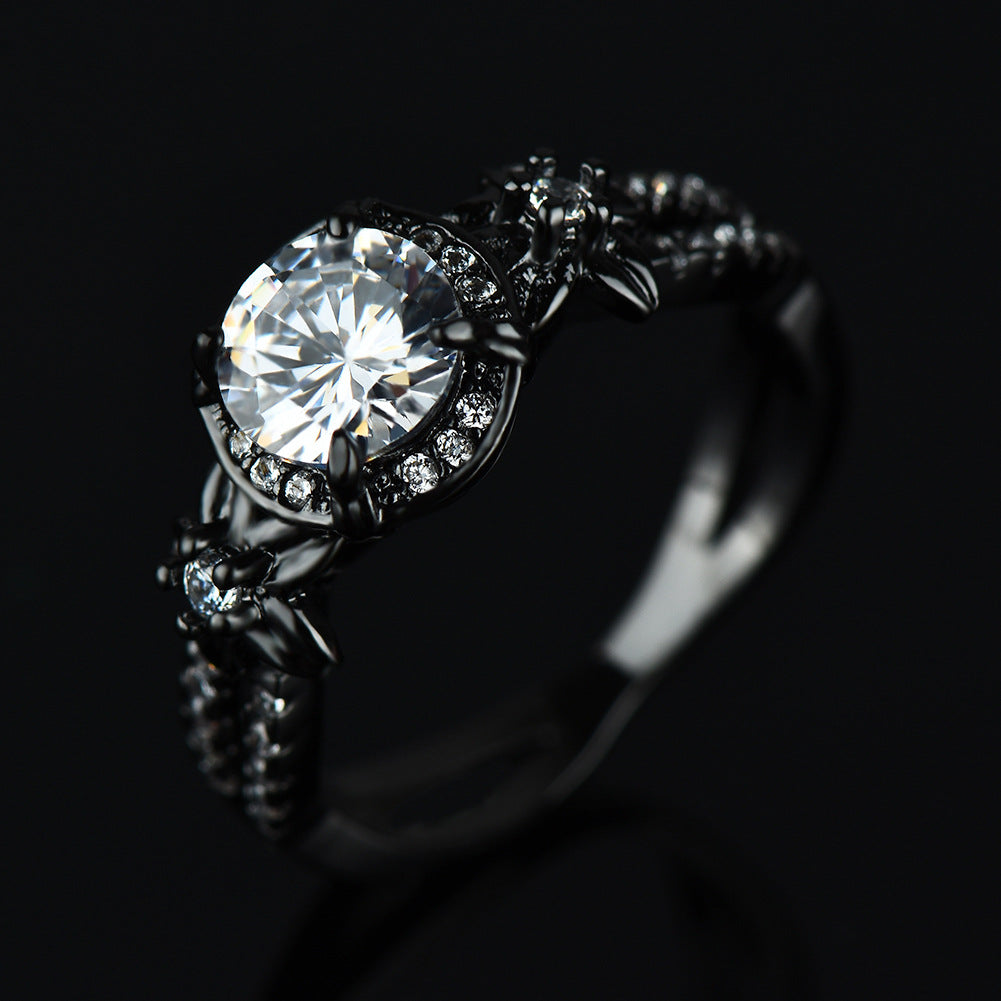 Anello opale con diamante