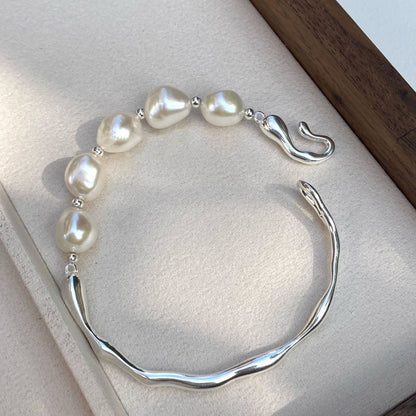 Bracciale perle d'acqua dolce irregolari