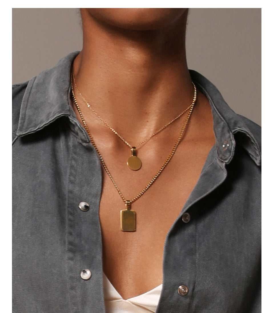 Collana pendente specchio