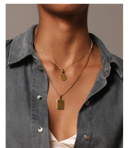 Collana pendente specchio
