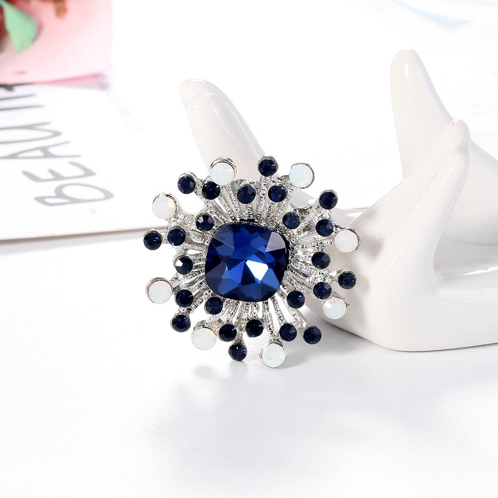 Spilla geometrica blu