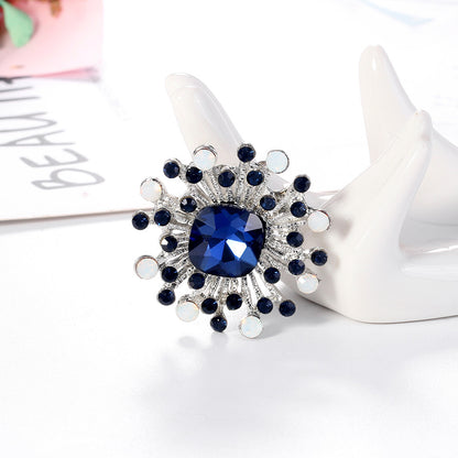 Spilla geometrica blu