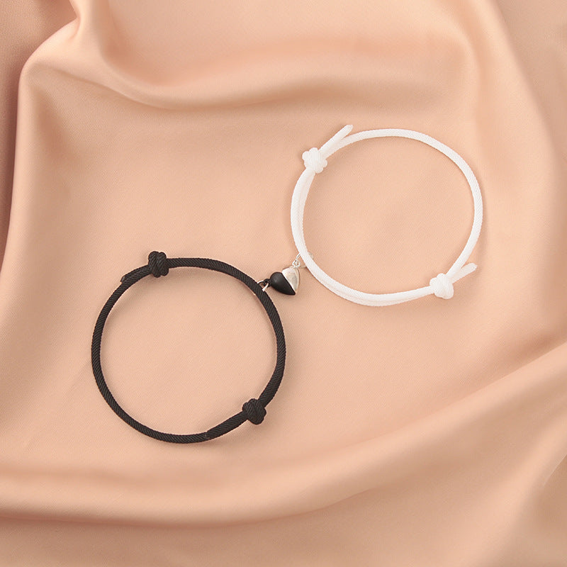 Bracciale coppia magnetico bianco e nero