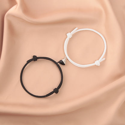 Bracciale coppia magnetico bianco e nero