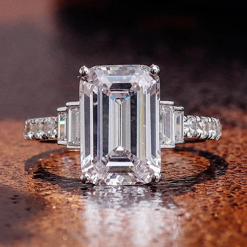 Anello quadrato zircone da donna