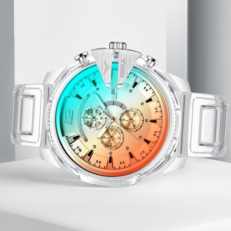 Orologio al quarzo impermeabile cinturino plastica