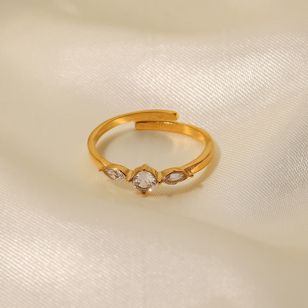 Anello acciaio titanio francese