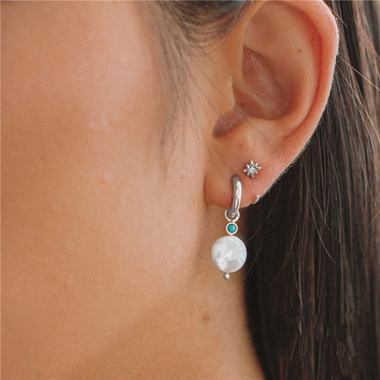Orecchini perla barocchi argento