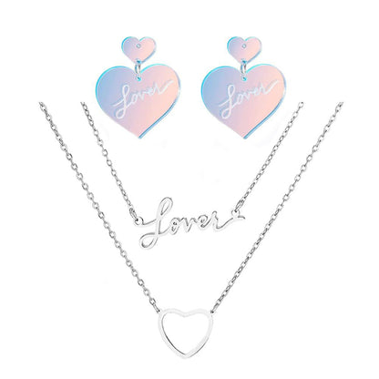 Collana con lettere titanio