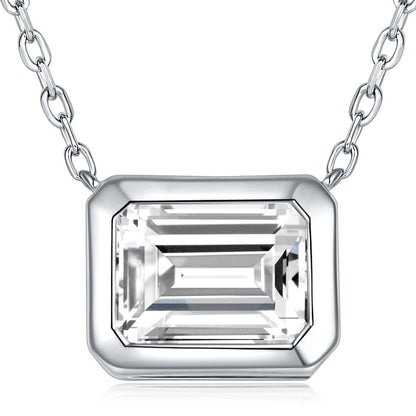 Collana Moissanite Rettangolare